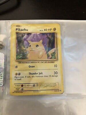 POKEMON Trading Card BAsic Pikachu LV.12 60 HP Gnaw Thunder POKEMON Trading Card BAsic Pikachu LV.12 60 HP Gnaw Thunder