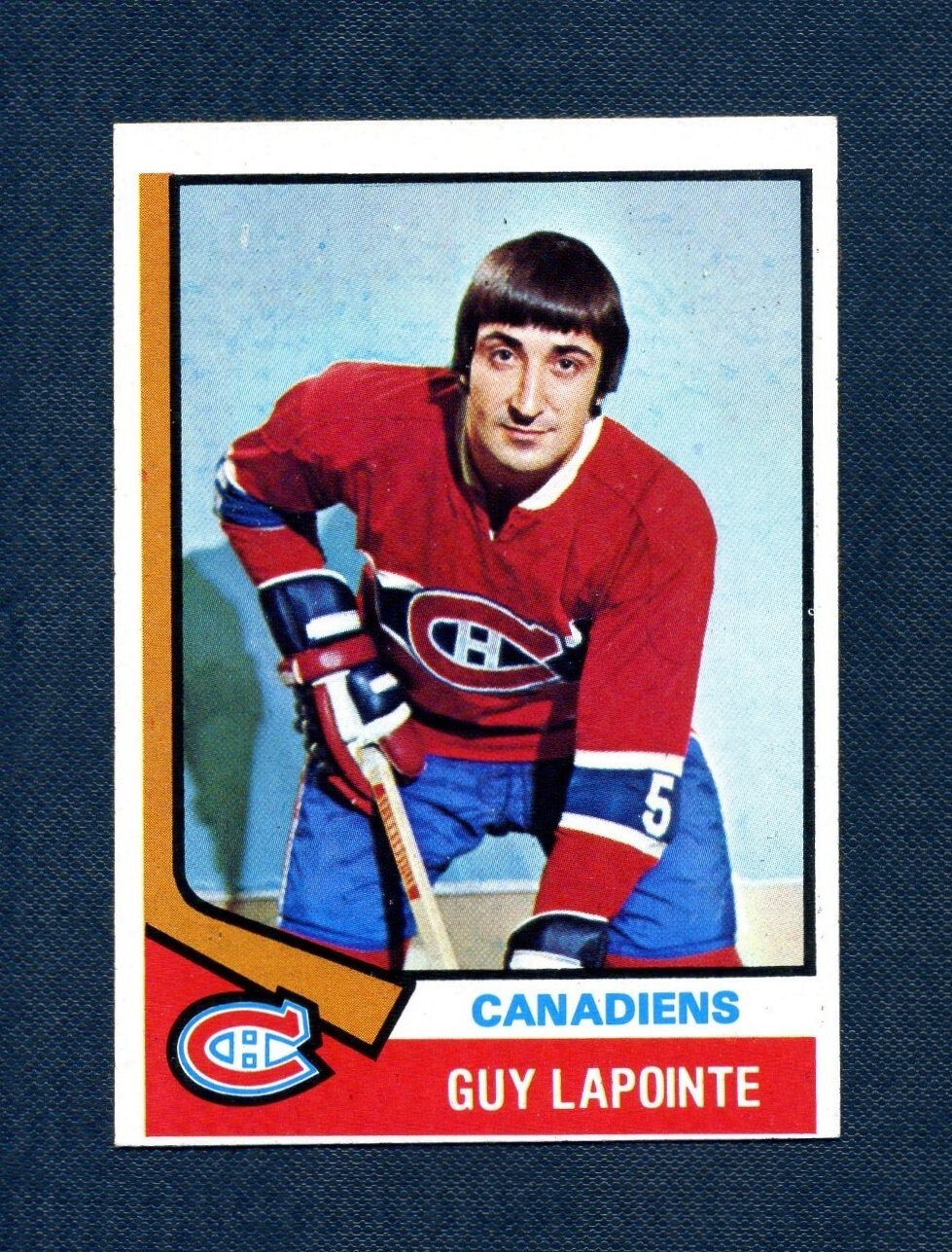 1974 Topps Hockey #70 - Guy Lapointe (HOF) - Montreal Canadiens