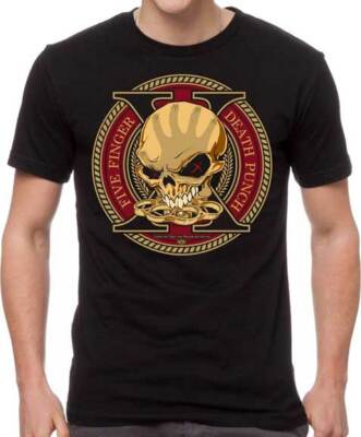 Five Finger Death Punch Trouble Decate of Destruction 2X-Large Black T-Shirt