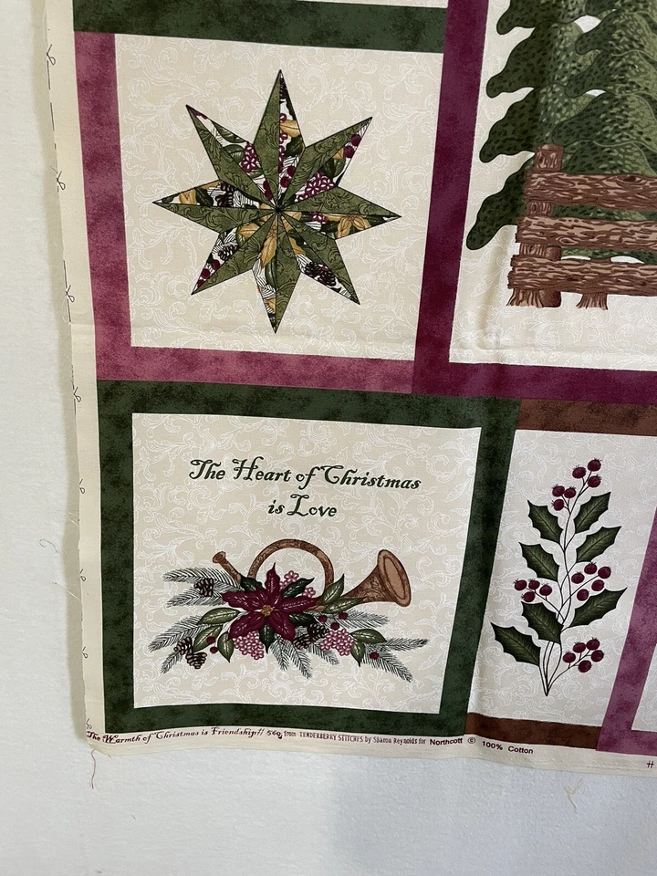 Panel Tenderberry Stitches Warmth Of Christmas Is Friendship con tela de pascua Foto 3 de 4