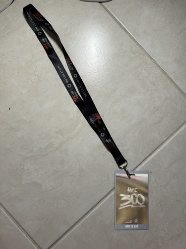 UFC 300 VIP Experience Ticket Credential Pass Badge Lanyard Stub HILL V PEREIRA - Imagen 3 de 3