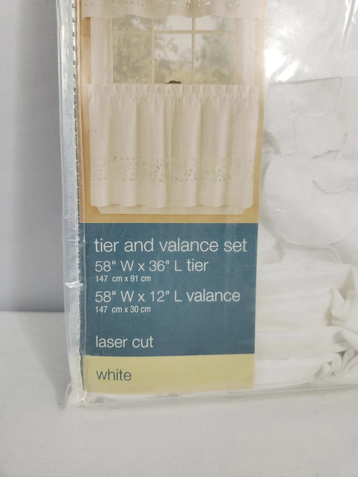 Essential Home Tier & Cenefa Set - Nuevo en Paquete, Blanco Foto 2 de 4