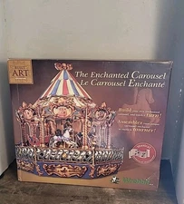  Wrebbit The Enchanted Carousel Build Art Collection 3D Musical Craft Kit Opened