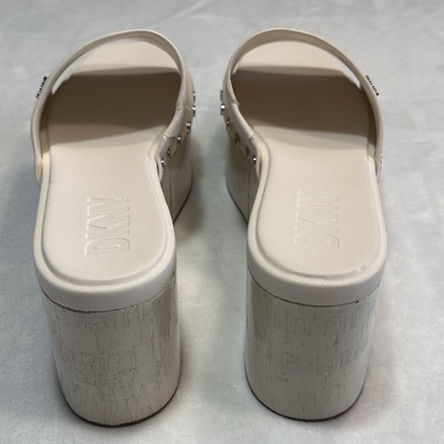 DKNY Women's Size 8 M Platforms Alvy Studded Wedge Slide Sandals Cream - Bild 8 von 13