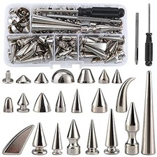 80 Sets Mixed Shape Spikes and Studs Assorted Sizes All Spikes Mixed 80Pcs