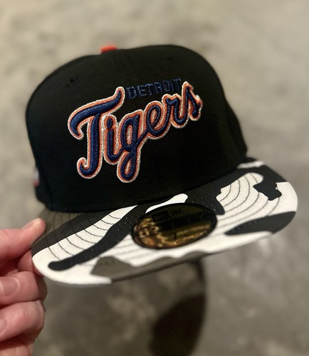 Men's New Era Black Detroit Tigers Metallic Camo 59FIFTY Fitted Hat 7 1/4 New - 第 2/9 張圖片