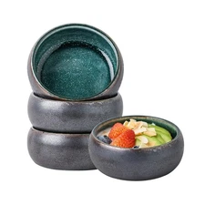 Uaral Black Ceramic Small Bowls 8 Ounces Dipping Bowls charcuterie bowls,Two-...