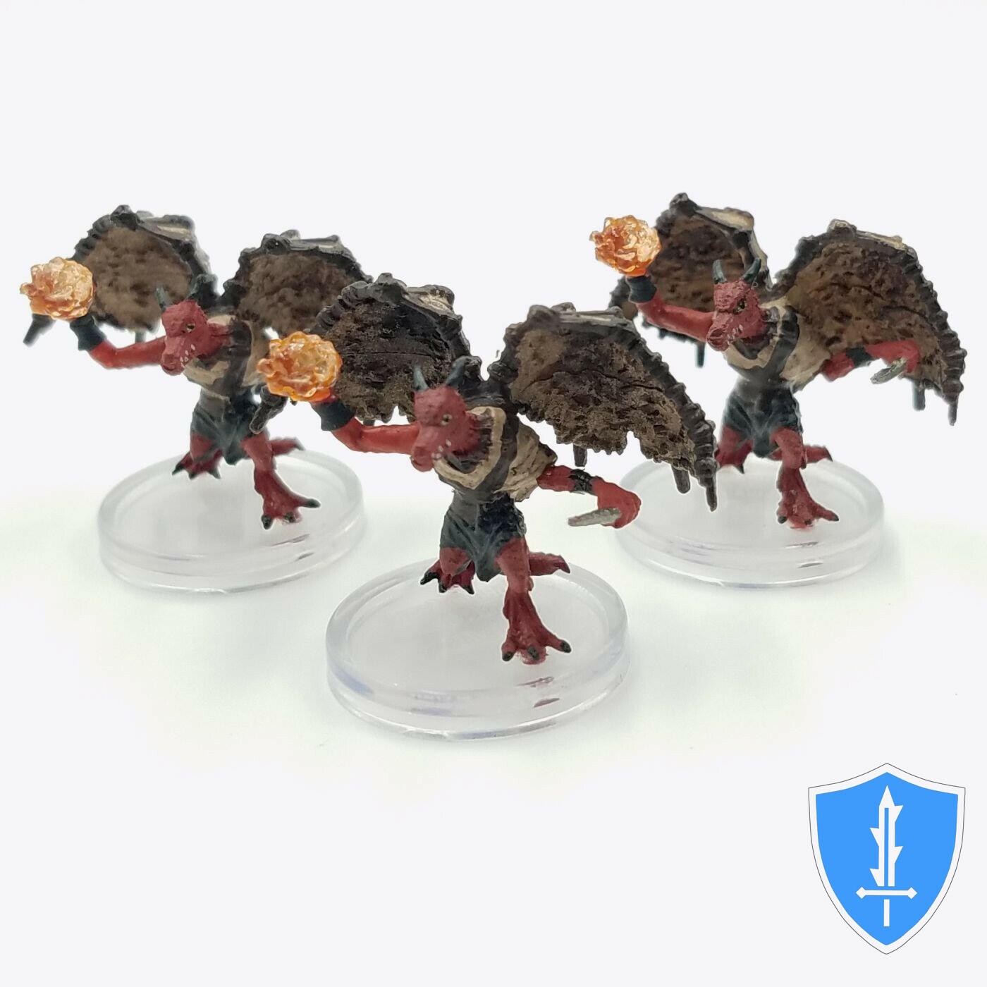 Kobold Scale Sorcerer (fireball) x3 - Fangs and Talons #24B D&D Icons Miniature