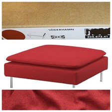 IKEA Soderhamn SÖDERHAMN Cover for ottoman, Tonerud red 305.673.41 - NEW