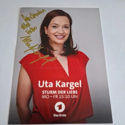 autograph card Uta Kargel