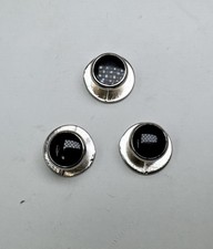 3 Three Nice Black  Silver Tone Tuxedo Tux Mens Shirt Stud Buttons