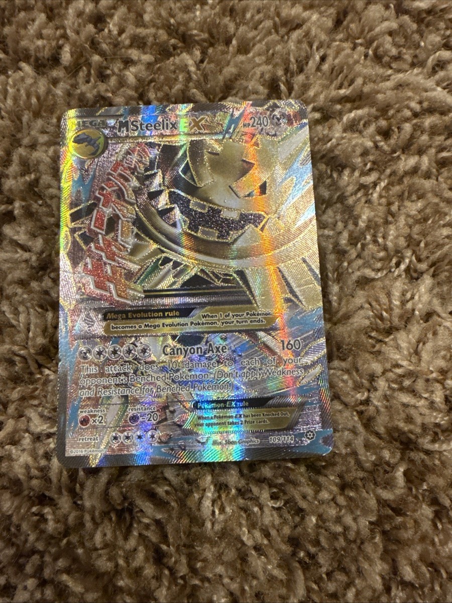 みや（115。109。114） M Steelix EX (Full Art) 109/114 XY - Steam Siege Holo for