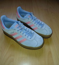 Adidas Gazelle Suede Trainers Light Blue Pink Gum Low Top UK 4 EU36