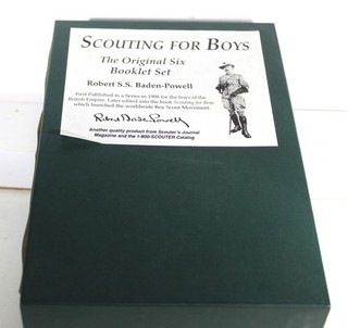 Scouting For Boys by Robert Baden Powell Six Booklet Reprint Set and Box