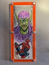 2014 upper deck marvel premier sketch card Spider-Man VS Goblin By Manny Mederos