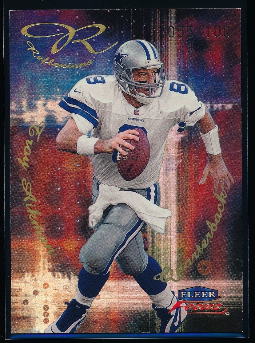 1999 Fleer Focus Troy Aikman #5 of 10 Reflexions Insert #'d 55/100