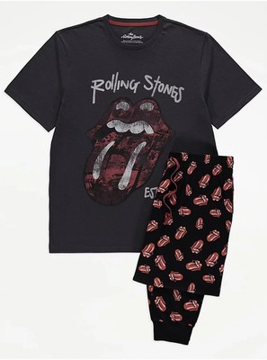 Rolling Stones - Herren asda Long Leg - Kurzarm Pyjama Sets Gr. M
