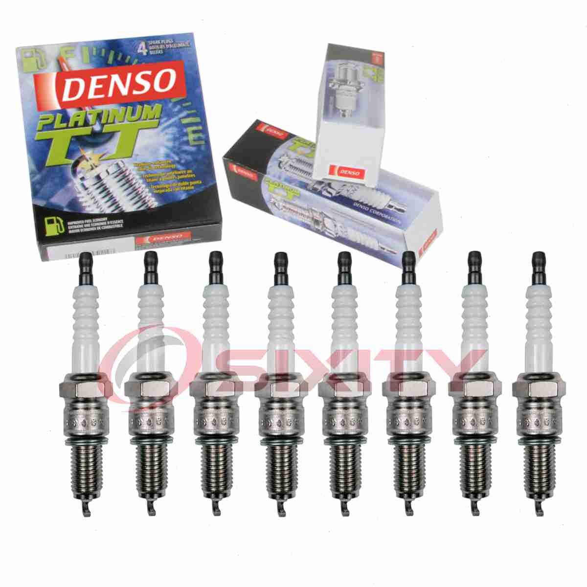 8 pc Denso Platinum TT Spark Plugs for 1968-1969 Chevrolet K10 Suburban 6.5L hn