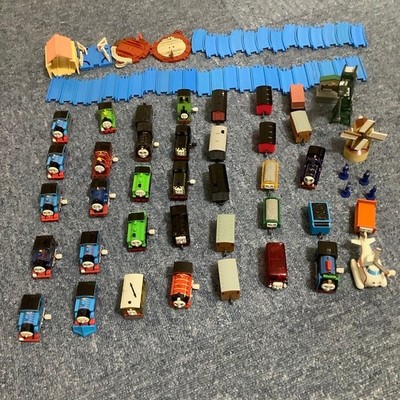 Tomy Capsule Plarail Large Set 36 Cars w/ Tracks & Scenery Rare Collectible