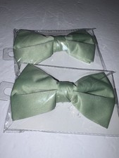 2 Mens Mint Green Bowtie Pre-tied Fashion Adjustable Tuxedo Wedding Necktie