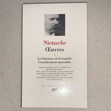 Pléiade Nietzsche Œuvres I La Naissance de la tragédie Coffret cuir 2001