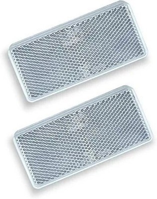 E-Mark CCC 2pcs Rectangle Reflector Self Adhesive Stick on Traile Color: Clear