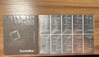 SILVER Valcambi Breakable 10x10 Gram CombiBar w/Attached Assay Card 3.5 oz