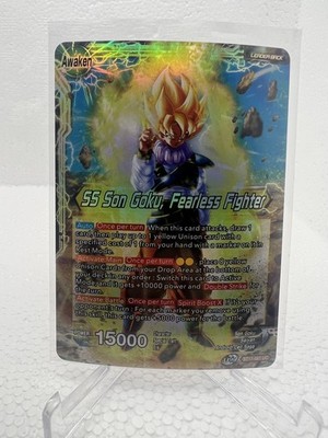 Dragon Ball Super Card Game SS Son Goku Fearless Fighter Leader Foil BT17-081