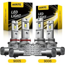 4X AUXITO 9005 Combo 9006 LED HeadLight Bulb Conversion White  Bright  1/2set