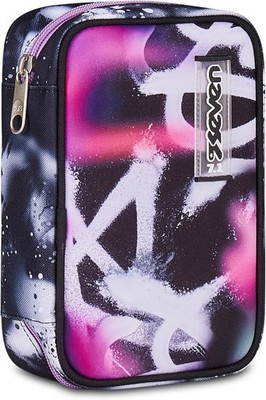 Seven BUZZY NOTE GIRL Speed School Case, Black, Single Compartment Pen Holder