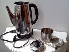 Hamilton Beach 12 Cup Percolator Stainless Steel #40616 Coffee Pot Works READ
