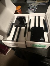 WiFi Extender Signal Booster For Home, Long Range Up To 12880 Sq Ft black 