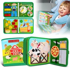 Toddler Busy Board Intelligence Learning Toys Sensory Montessori Book Kids Game