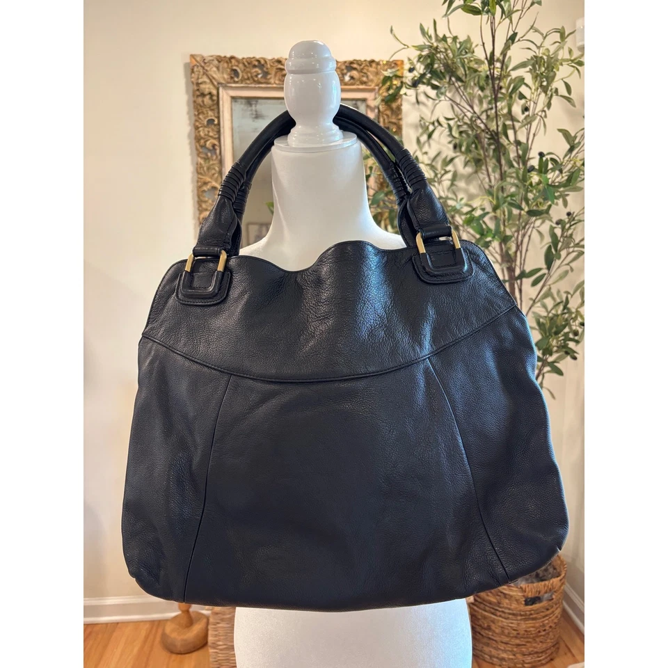 Винтажная черная сумка-тоут Elie Tahari сумочка - Изображение 2 из 4