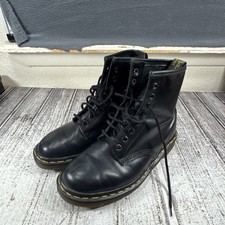 Dr. Martens 1460 Made in England Black Leather 8 Eye Lace Up Boots Womens Sz 5