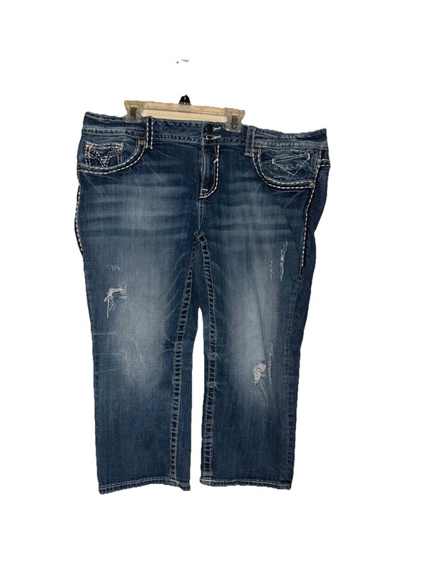 Vigoss Woman’s Capri Distressed  Size 20 Length 27 Chelsea Capri Plus
