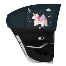 Car Window Shade for Baby, UV Protection Breathable Mesh Window Shades Unicorn