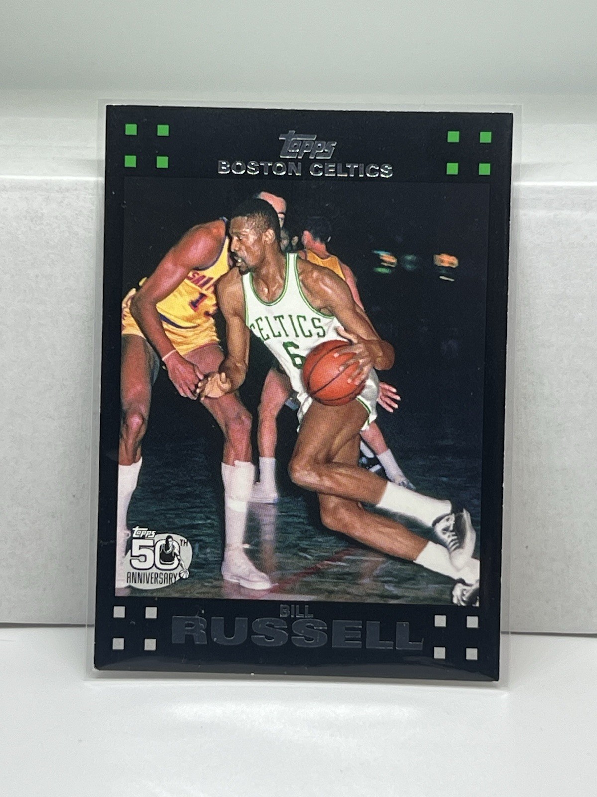 Bill Russell 2007-08 Topps 50th Black #6 Boston Celtics HOF