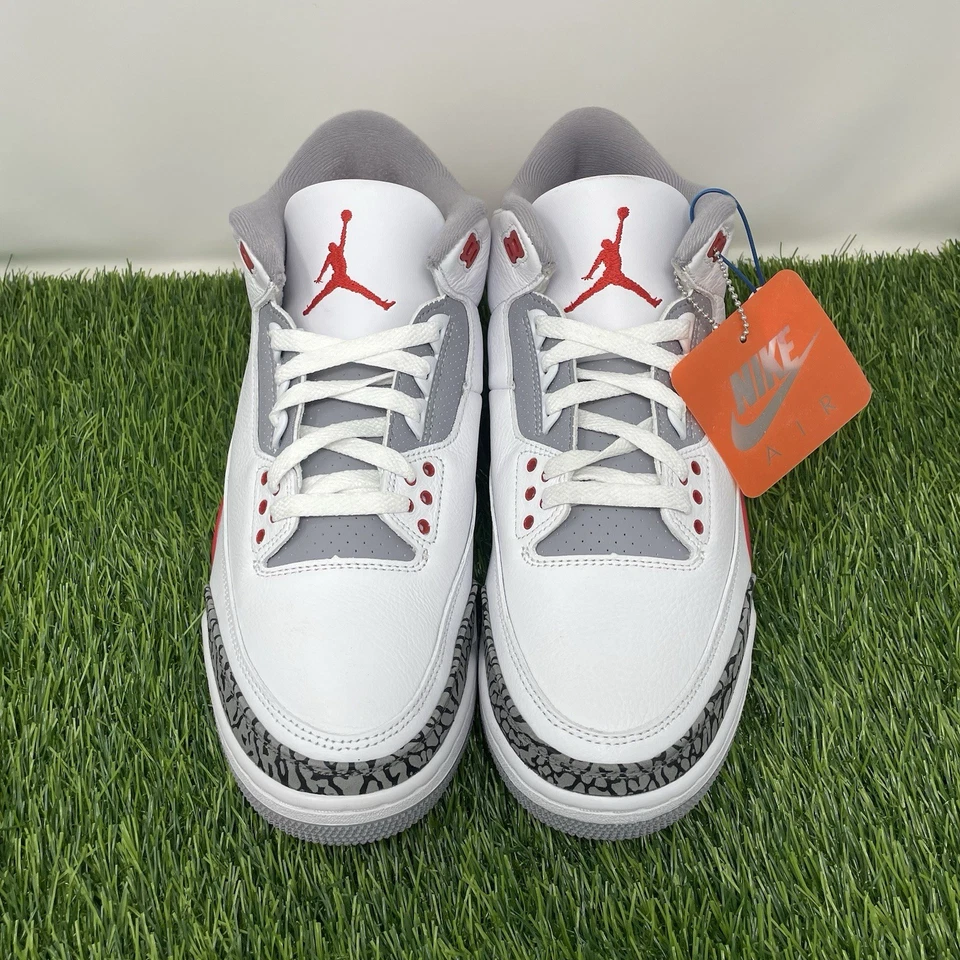 Size 10 - Jordan 3 Retro Mid Fire Red B GRADE - Image 2 of 4