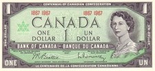 CANADA 1 DOLLAR COMMEMORATIVA ANNO 1967 PICK P84a UNC - FDC
