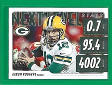 2020 Score Football Next Level Stats Aaron Rodgers #NLS-AR Green Bay Packers