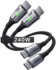 INIU USB C to C Cable, 240W Fast Charging Type C Charger 1ft 1ft, Black