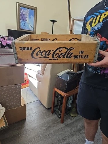 Vintage 1968 Coca-Cola Wooden Crate Box – Los Angeles Bottling – 18.5”x12.5”
