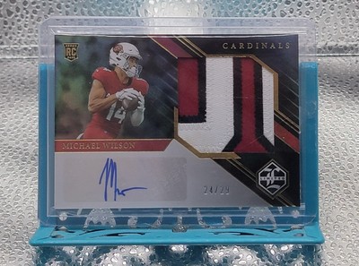 2023 Panini Limited Rookie Patch Autographs Jumbo 24/29 Michael Wilson #168