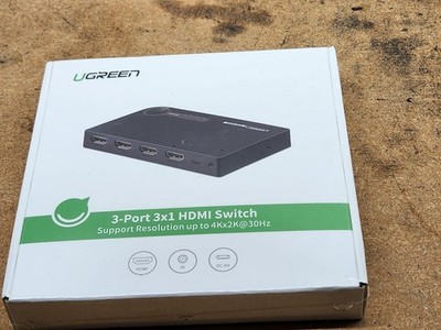 New UGREEN HDMI Switch 3 IN 1 OUT HDMI Switcher Splitter Supports 4K 3D HD