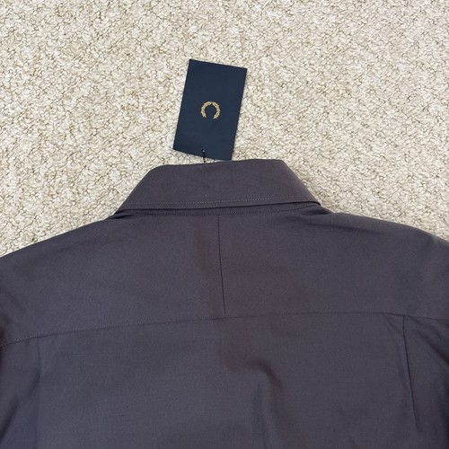 Camisa Oxford Fred Perry Manga Larga Para Hombre Talla XL Extra Grande Gris Gunmetal Nueva con Etiquetas - Imagen 11 de 18
