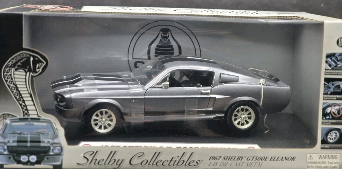 1967 Shelby GT500E Eleanor 1/18 ダイキャスト 1967 Shelby Cobra GT 500E Eleanor Gray Shelby Collectibles 1:18