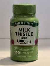 Nature's Truth MILK THISTLE Seed Extract 1000mg 100 capsules Exp 04/2027