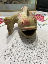 Fish Possibly Koi Art Pottery Planter / Vase  in Great Condition