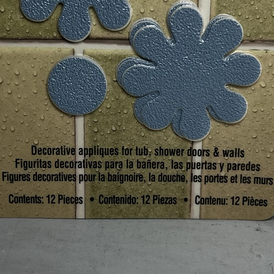 2 nuevos paquetes vintage Compac Safe formas en T apliques antideslizantes baño ducha bebé azul Foto 2 de 4